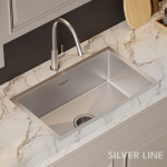 Handmade Single Bowl 304 Grade Kitchen Sink (30" x 18" x 9") - lifestyle