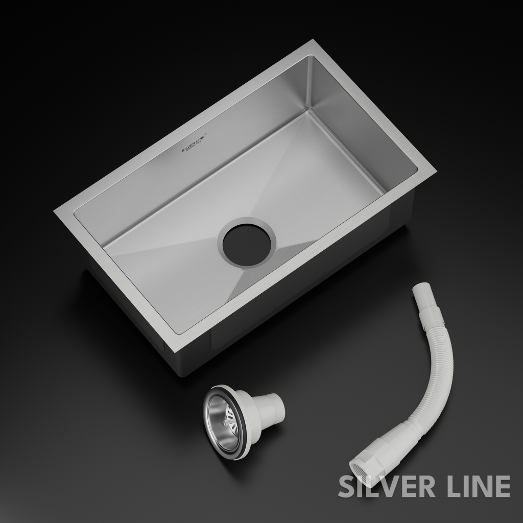 Handmade Single Bowl 304 Grade Kitchen Sink (30" x 18" x 9") - main product image