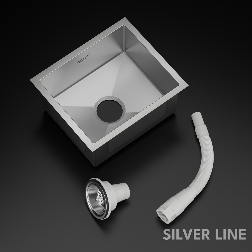 Handmade Single Bowl 304 Grade Kitchen Sink (18" x 16" x 9") - main product image