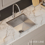 Handmade Single Bowl 304 Grade Kitchen Sink (18" x 18" x 9") - lifestyle