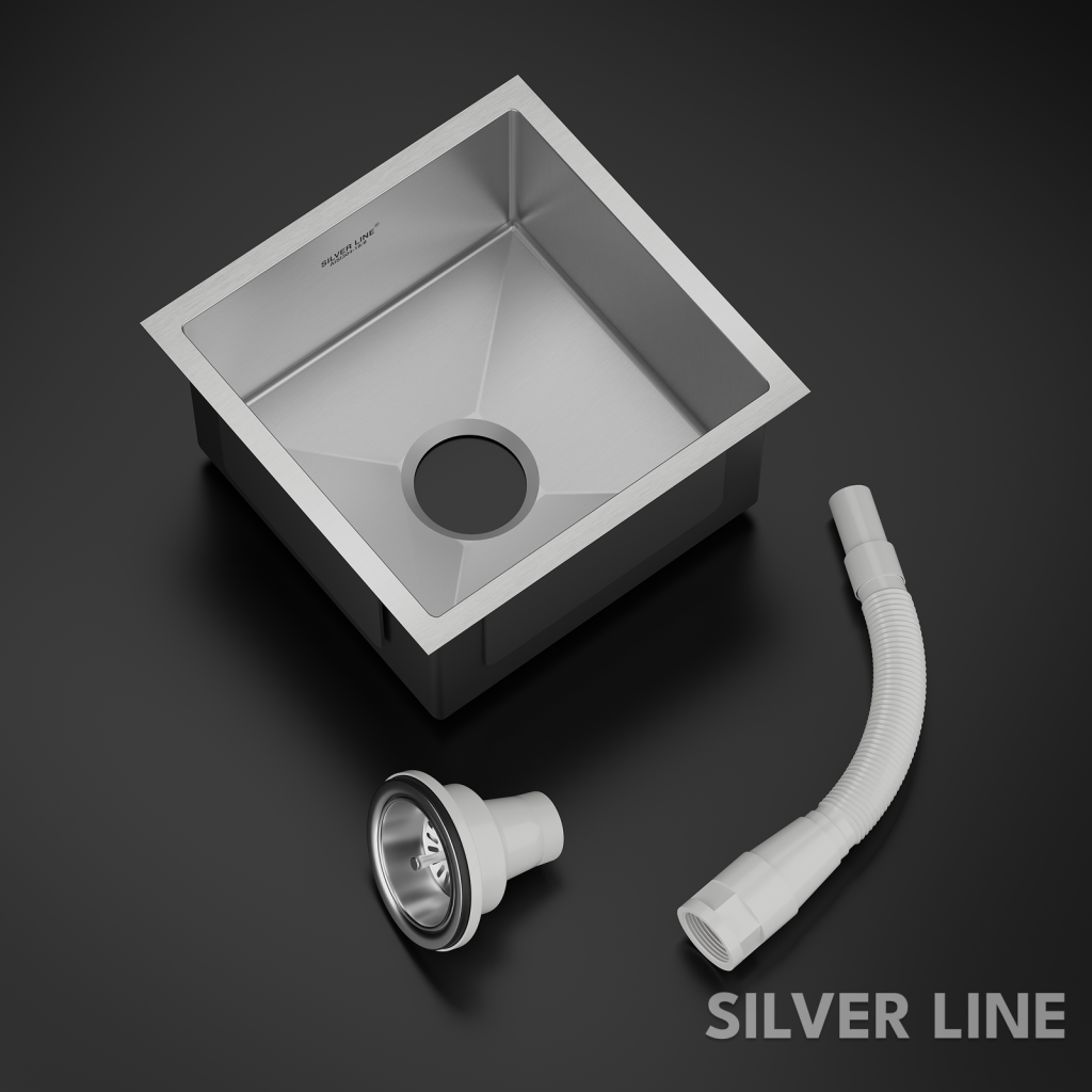 Handmade Single Bowl 304 Grade Kitchen Sink (18" x 18" x 9") - main product image