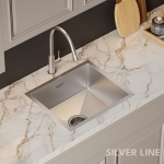 Handmade Single Bowl 304 Grade Kitchen Sink (21" x 18" x 9") - lifestyle