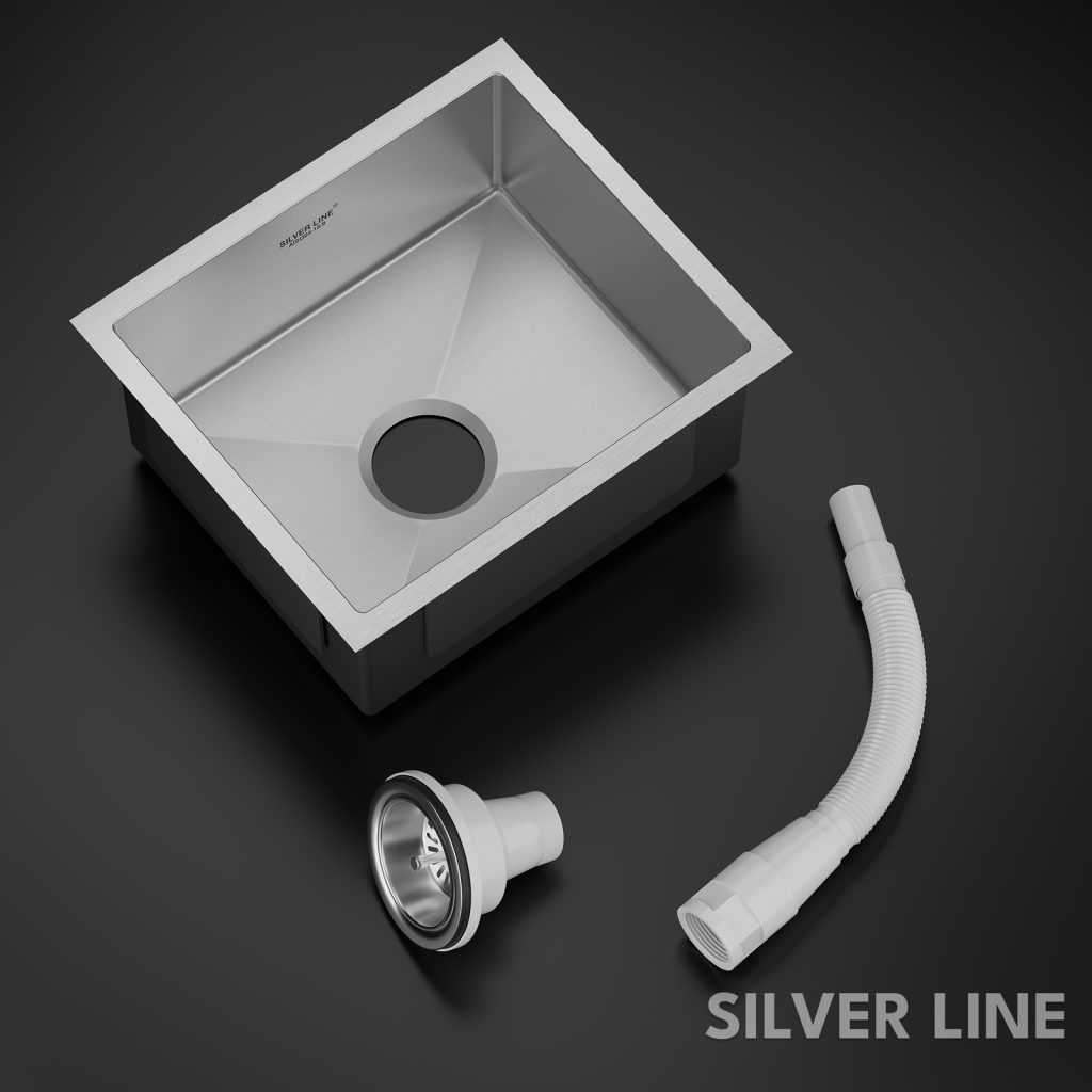 Handmade Single Bowl 304 Grade Kitchen Sink (21" x 18" x 9") - main product image