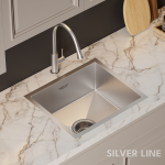 Handmade Single Bowl 304 Grade Kitchen Sink (22" x 18" x 9") - lifestyle