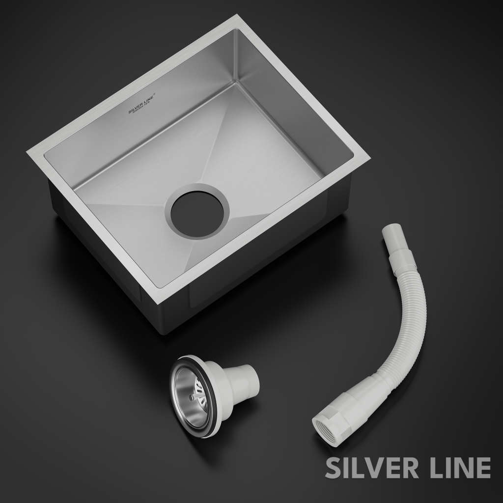 Handmade Single Bowl 304 Grade Kitchen Sink (22" x 18" x 9") - main product image