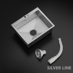Handmade Single Bowl with Faucet Deck 304 Grade Kitchen Sink (24" x 20" x 9") - main product image