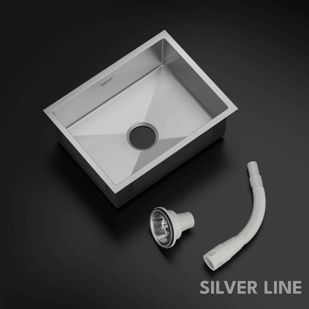 Handmade Single Bowl 304 Grade Kitchen Sink (26" x 20" x 9") - main product image