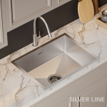 Handmade Single Bowl 304 Grade Kitchen Sink (28" x 20" x 9") - lifestyle