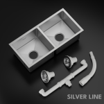 Handmade Double Bowl 304 Grade Kitchen Sink (32" x 18" x 9") - main product image