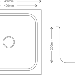 Regular Series Single Bowl 304 Grade Kitchen Sink (18" x 18" x 8") — 1004 - technical drawing