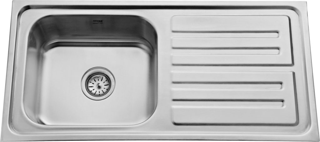 Regular Series Single Bowl With Drainboard 304 Grade Kitchen Sink (37" x 18" x 8") - main product image