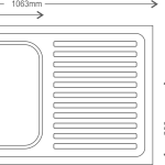Regular Series Single Bowl With Drainboard 304 Grade Kitchen Sink (42" x 20" x 8") - technical drawing