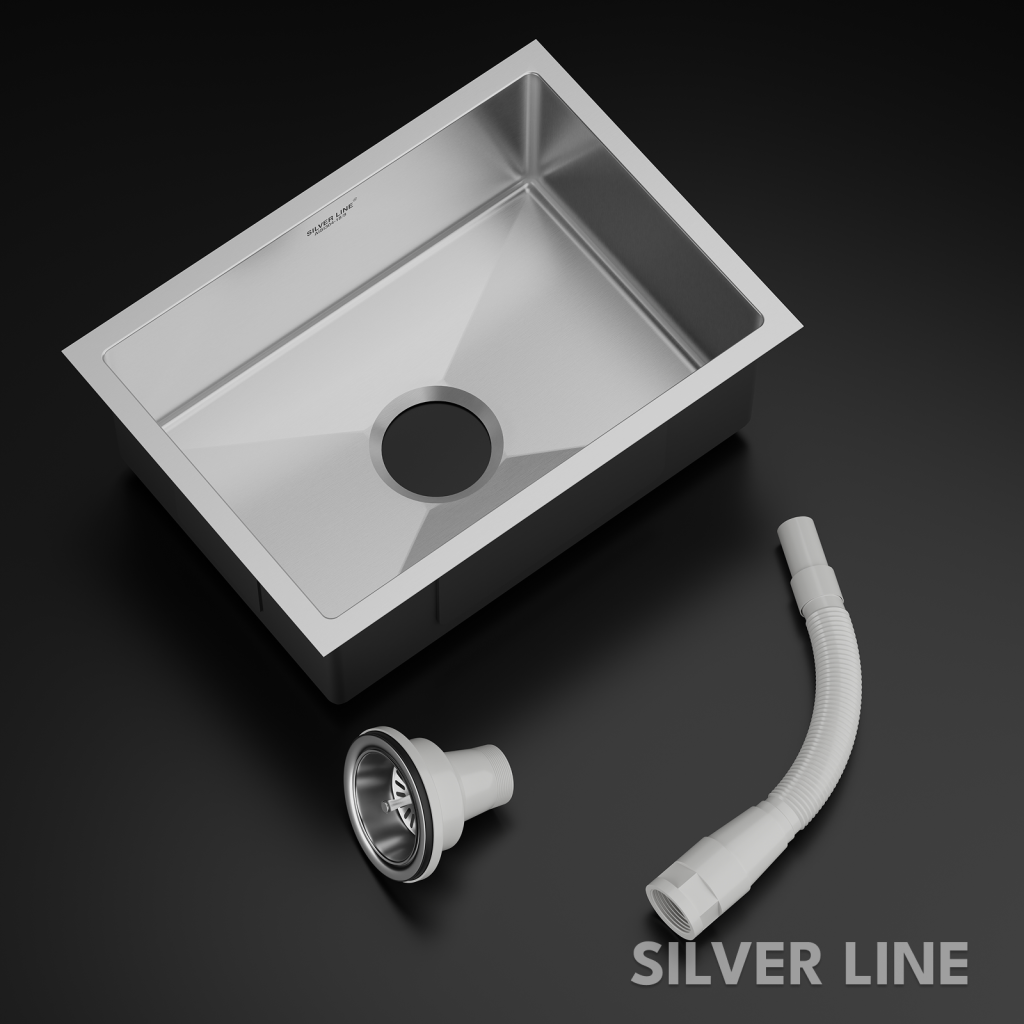 Handmade Single Bowl 304 Grade Kitchen Sink (24" x 18" x 9") - main product image