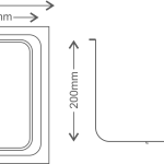 Regular Series Double Bowl 304 Grade Kitchen Sink (34" x 20" x 8") - technical drawing