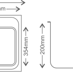 Regular Series Double Bowl 304 Grade Kitchen Sink (42" x 20" x 8") - technical drawing
