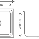 Regular Series Double Bowl 304 Grade Kitchen Sink (45" x 20" x 8") — 3006 C - technical drawing