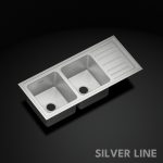Regular Series Double Bowl With Drainboard 304 Grade Kitchen Sink (46" x 20" x 8⅞") — 4006 - main product image