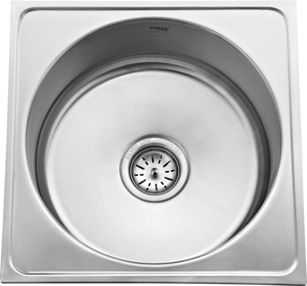 Regular Series Round Single Bowl 304 Grade Kitchen Sink (16" round x 7" deep) — 7001 B - main product image