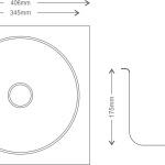 Regular Series Round Single Bowl 304 Grade Kitchen Sink (16" round x 7" deep) — 7001 B - technical drawing