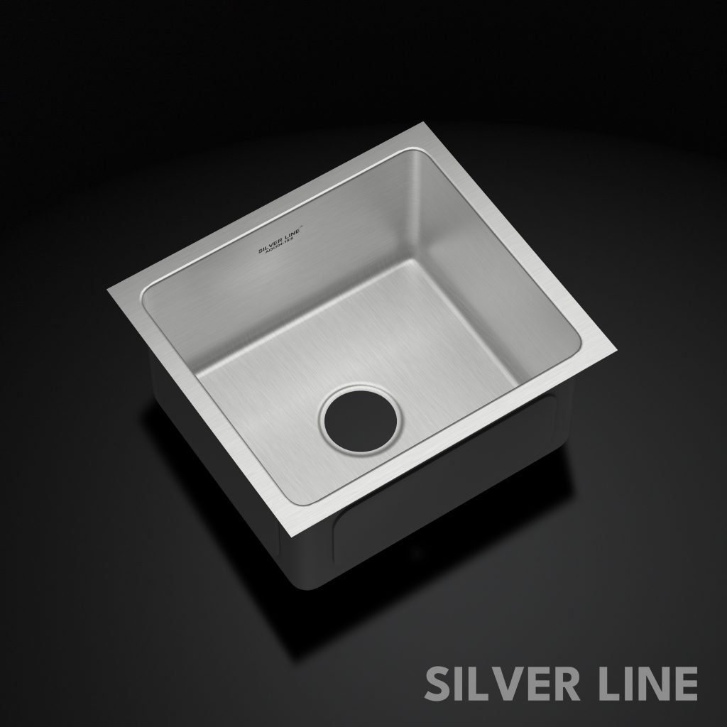 Low Radius Single Bowl 304 Grade Kitchen Sink (18" x 16" x 9") - main product image