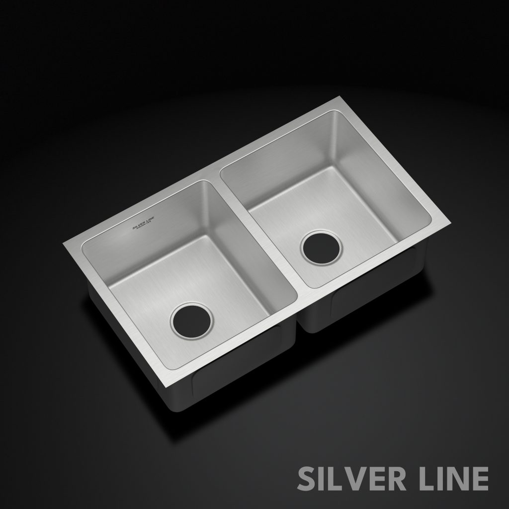 Low Radius Double Bowl 304 Grade Kitchen Sink (31" x 18" x 9") - main product image