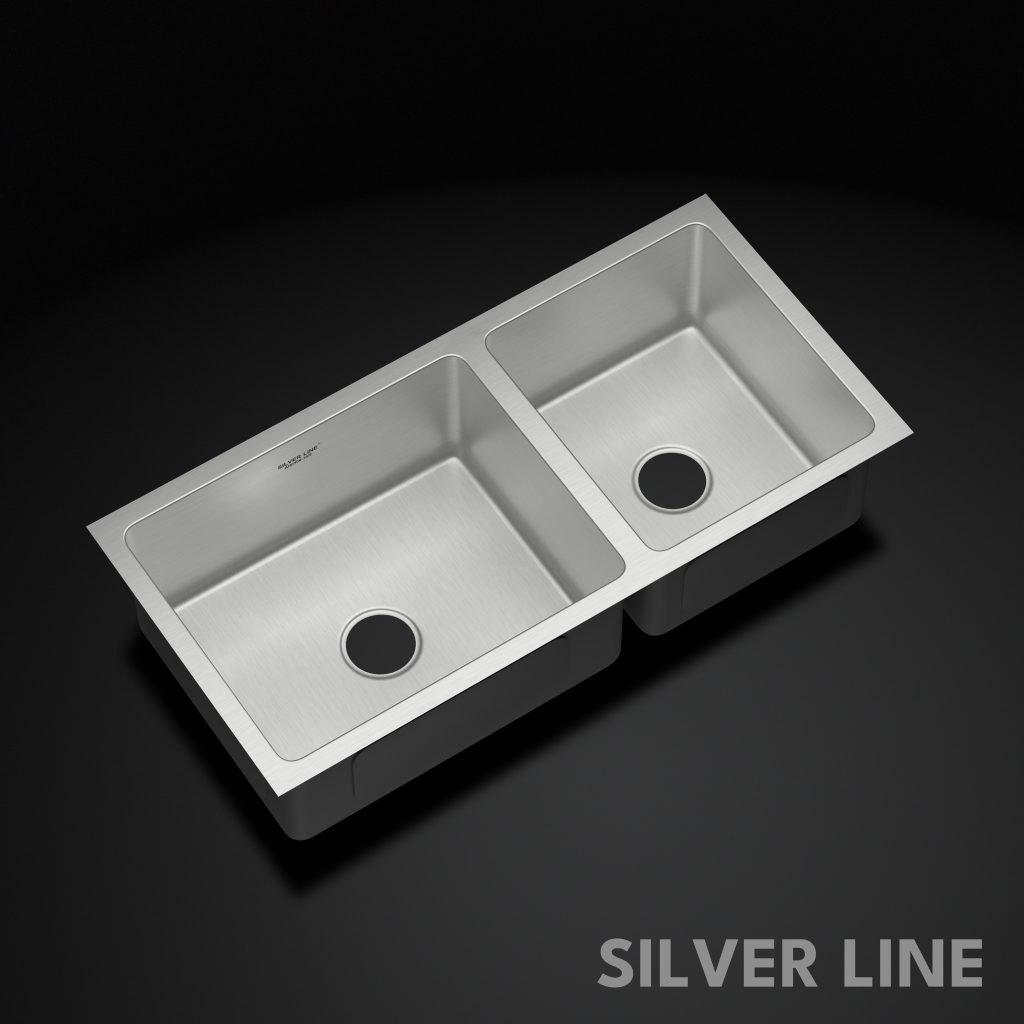 Low Radius Double Bowl 304 Grade Kitchen Sink (37" x 18" x 9") - main product image