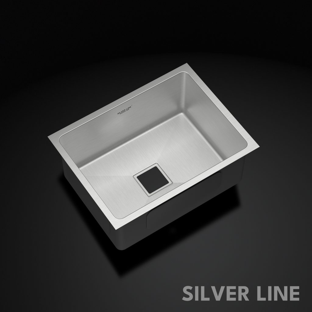 Diamond Cut Low Radius Single Bowl 304 Grade Kitchen Sink (24" x 18" x 10") - main product image