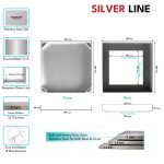 Recessed Manhole Cover (12" x 12") | SS 304 - Heavy Duty with Tile/Marble Insert for Indoor & Outdoor Use - Silver Line - technical drawing