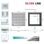 Recessed Manhole Cover (22" x 22") | SS 304 - Heavy Duty with Tile/Marble Insert for Indoor & Outdoor Use - Silver Line - technical drawing