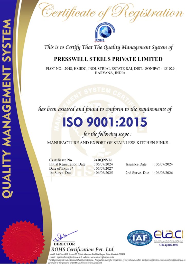 ISO Certificate