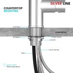 Pull-Out Kitchen Sink Faucet with Two-Function Spray Head - Silver Line - installation