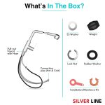 Pull-Out Kitchen Sink Faucet with Two-Function Spray Head - Silver Line - box contents