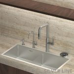 Angled Pull-Down Kitchen Sink Faucet with Two-Function Spray Head - Silver Line - lifestyle