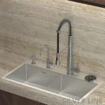 Spiral Coil High-arc Pull-Down Kitchen Sink Faucet with Two-Function Spray Head - Silver Line - lifestyle