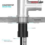 Spiral Coil High-arc Pull-Down Kitchen Sink Faucet with Two-Function Spray Head - Silver Line - installation