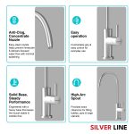 RO Fresh Water Kitchen Sink Faucet - Silver Line - features