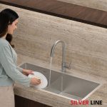 Kitchen Sink Mixture Faucet - Silver Line - lifestyle