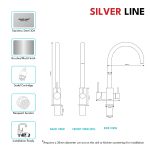 3 in 1 RO and Mixture Kitchen Sink Faucet - Silver Line - technical drawing