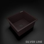 German Quartz Single Bowl Kitchen Sink - Coffee (18" x 16" x 8") - main product image