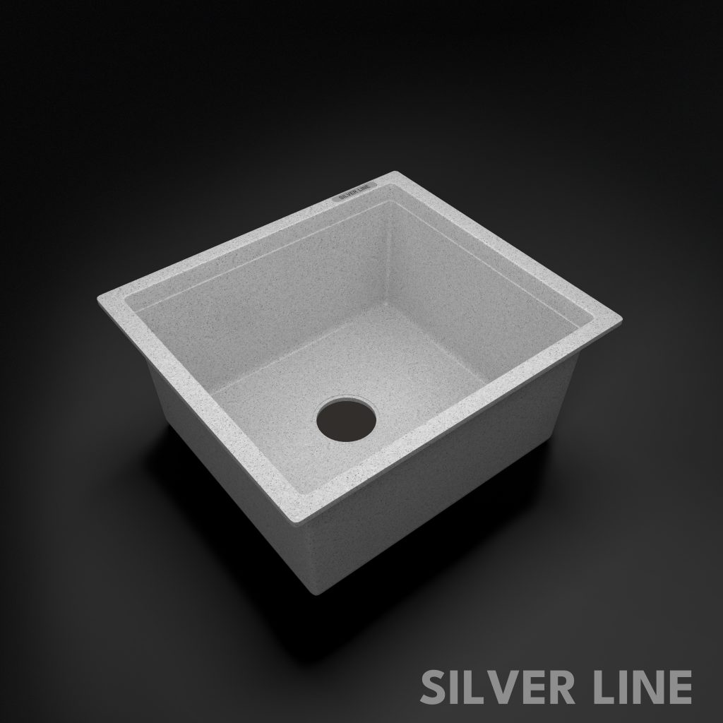 German Quartz Single Bowl Kitchen Sink - Crater (18" x 16" x 8") - main product image