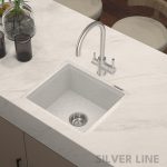 German Quartz Single Bowl Kitchen Sink - Crater (18" x 16" x 8") - lifestyle