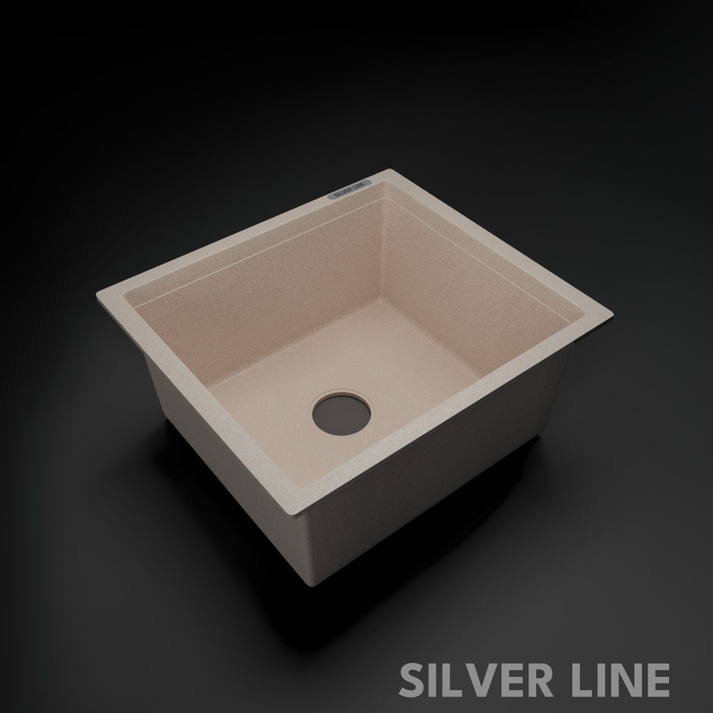 German Quartz Single Bowl Kitchen Sink - Cornflakes (18" x 16" x 8") - main product image
