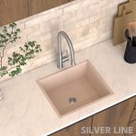 German Quartz Single Bowl Kitchen Sink - Cornflakes (21" x 18" x 8") - lifestyle