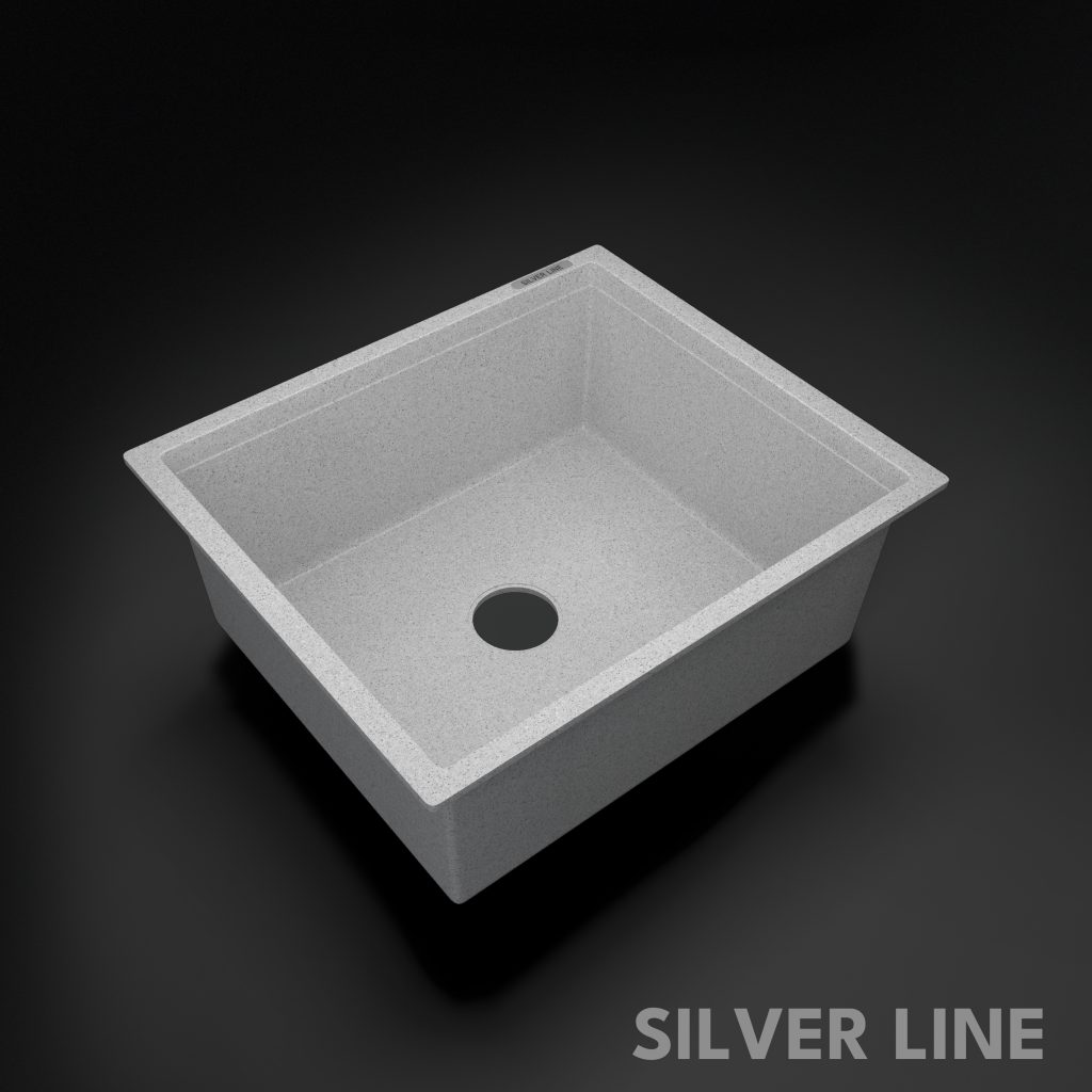 German Quartz Single Bowl Kitchen Sink - Crater (21" x 18" x 8") - main product image