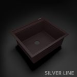 German Quartz Single Bowl Kitchen Sink with Faucet Deck- Coffee (22" x 20" x 8") - main product image