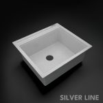 German Quartz Single Bowl Kitchen Sink with Faucet Deck- Crater (22" x 20" x 8") - main product image
