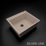 German Quartz Single Bowl Kitchen Sink with Faucet Deck- Cornflakes (22" x 20" x 8") - main product image