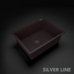 German Quartz Single Bowl Kitchen Sink - Coffee (24" x 18" x 8") - main product image