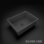 German Quartz Single Bowl Kitchen Sink - Slate (24" x 18" x 8") - main product image