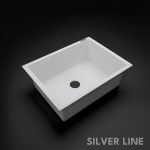 German Quartz Single Bowl Kitchen Sink - Snow White (24" x 18" x 8") - main product image